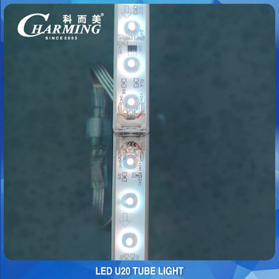 تصميم الكابلات U20 LED قطاع الضوء المقاوم للماء لواجهة المبنى في الهواء الطلق